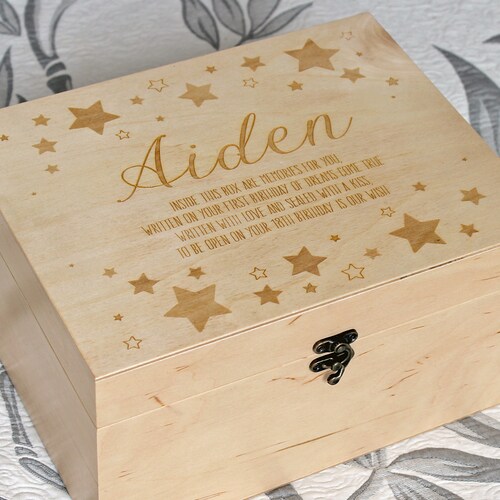 Time Capsule Baby Memory Box First Birthday Capsule Custom Etsy