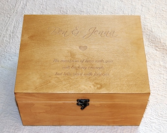 Wedding Memory Box, Personalized Wedding Box, Wedding Memento box, Custom Wedding Card Box, Wedding gift, Anniversary gift