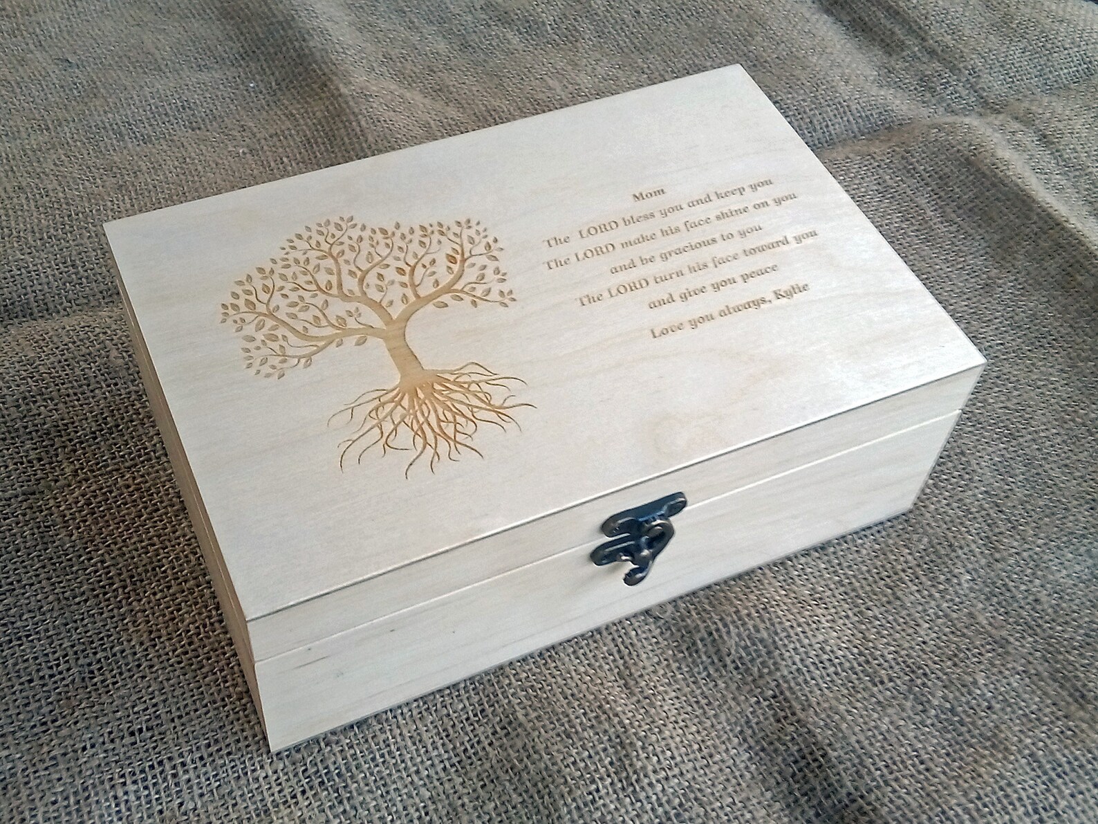 Custom quote wooden box Custom Memory box Engraved quote Etsy