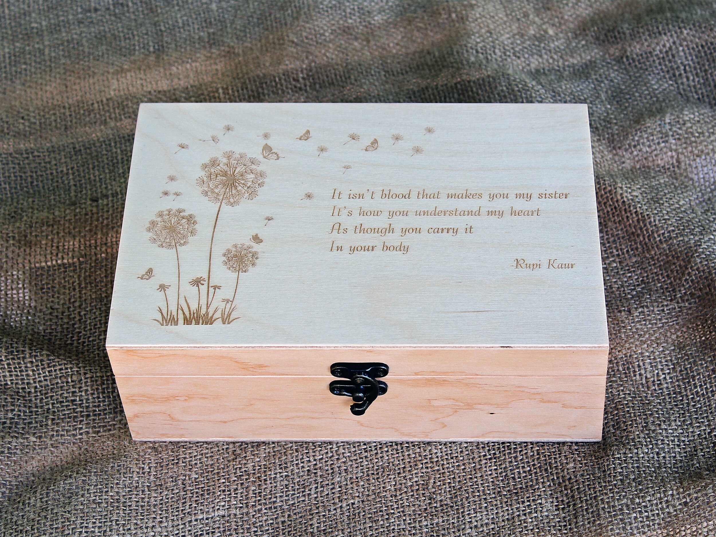 Custom Engraved Jewelry Box Custom Quote Wooden Box Custom Etsy