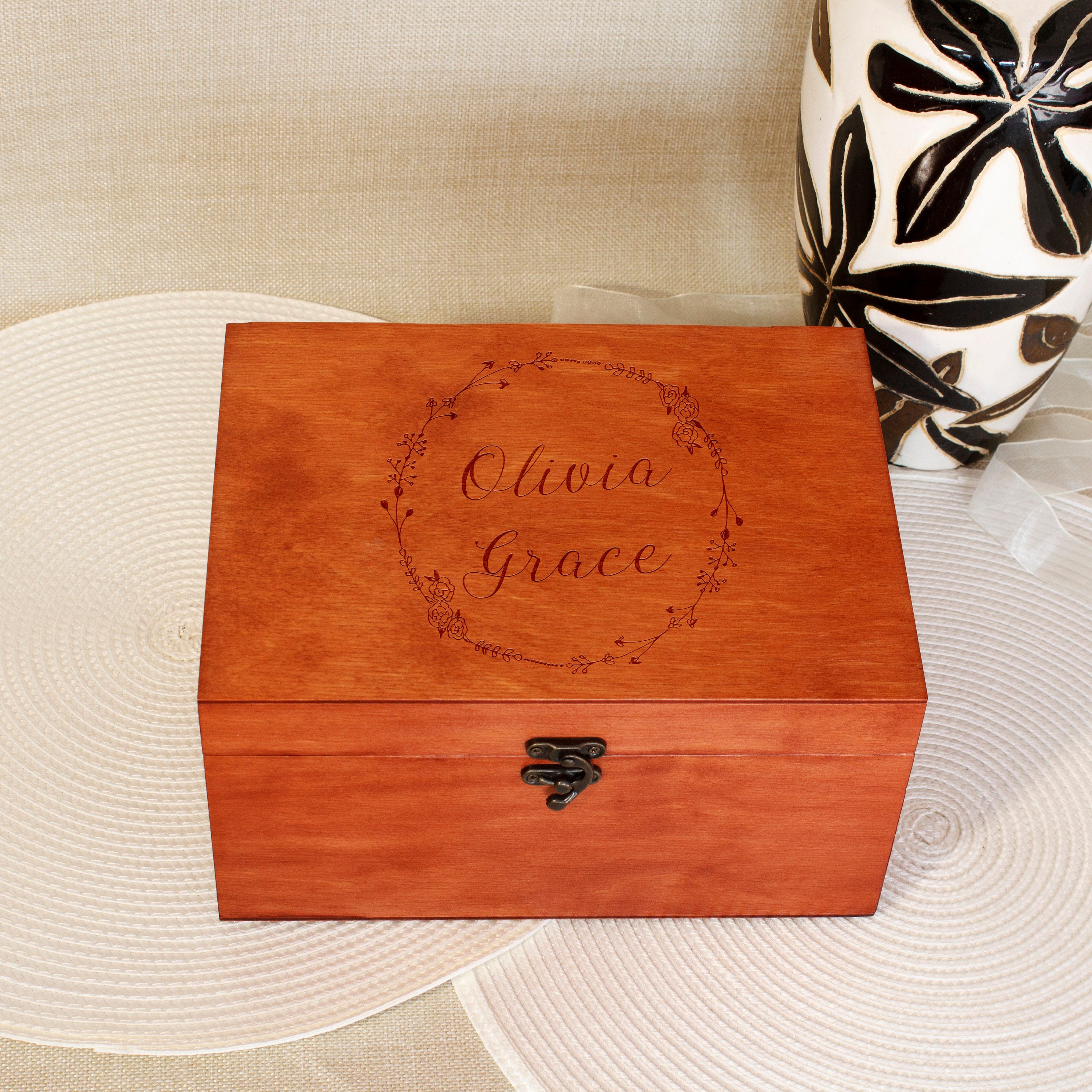 Personalized Keepsake Box, Custom Engraved Jewelry Box With Name ...