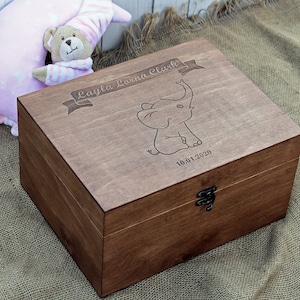 Caja de memoria personalizada, cápsula de primer cumpleaños, caja de recuerdobebé, caja de memoria personalizada, caja de madera grabada