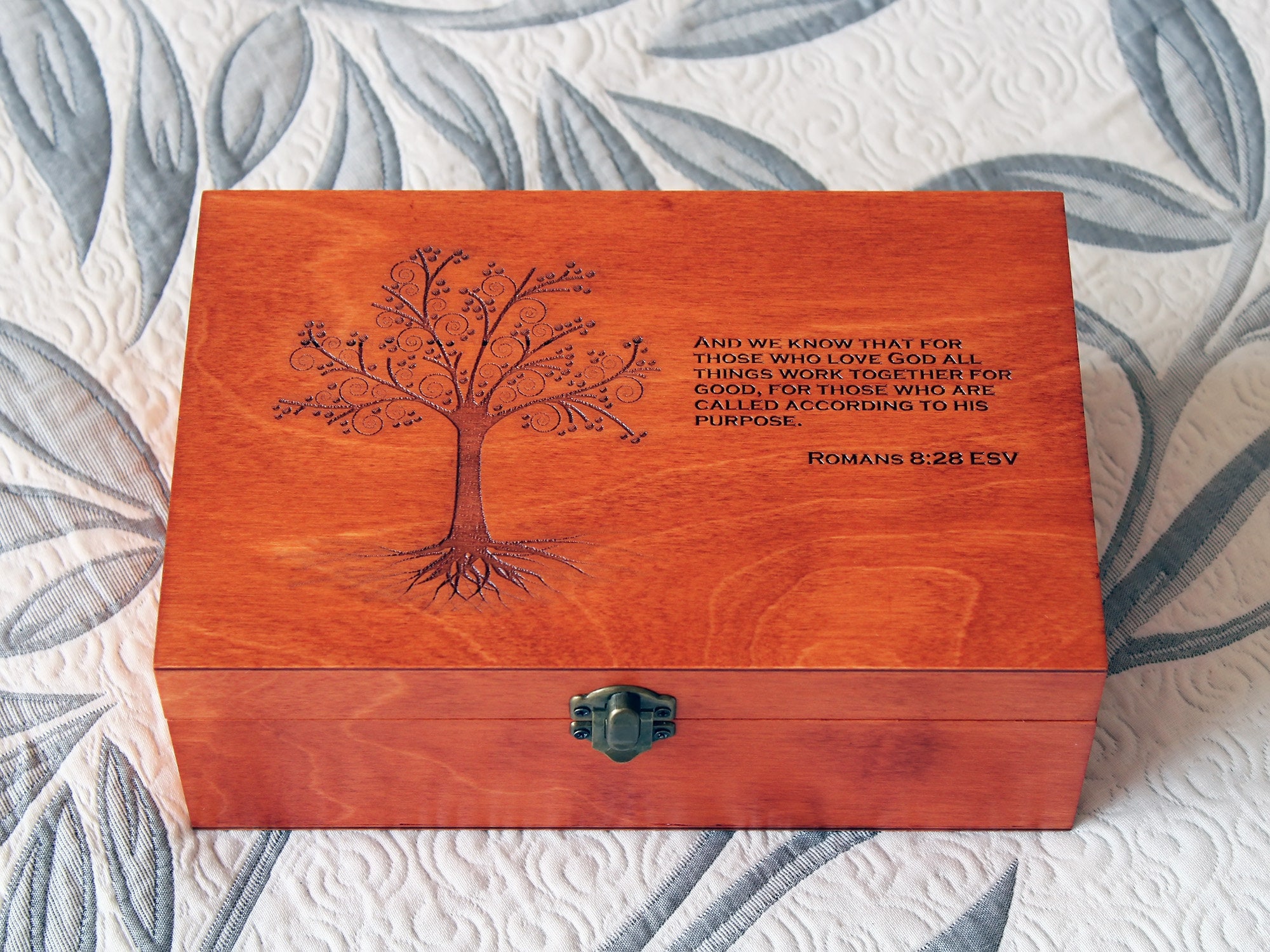 Custom Quote Wooden Box Memory Box Engraved Bible Verse Box Etsy