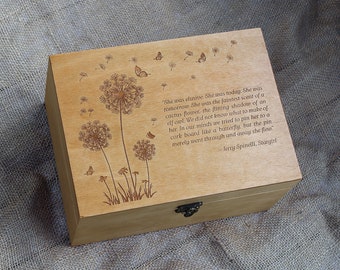 Boîte personnalisée de souvenir avec le verset préféré là-dessus, cadeau d’anniversaire pour elle, boîte de mémoire personnalisée