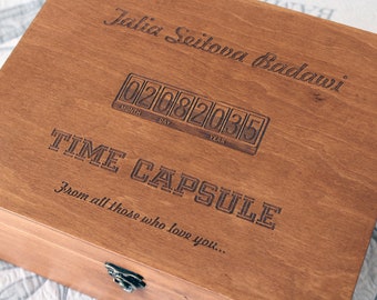 Personalized Baby Time Capsule | Wooden Keepsake Box | Baby Shower Present | Custom First Birthday Gift