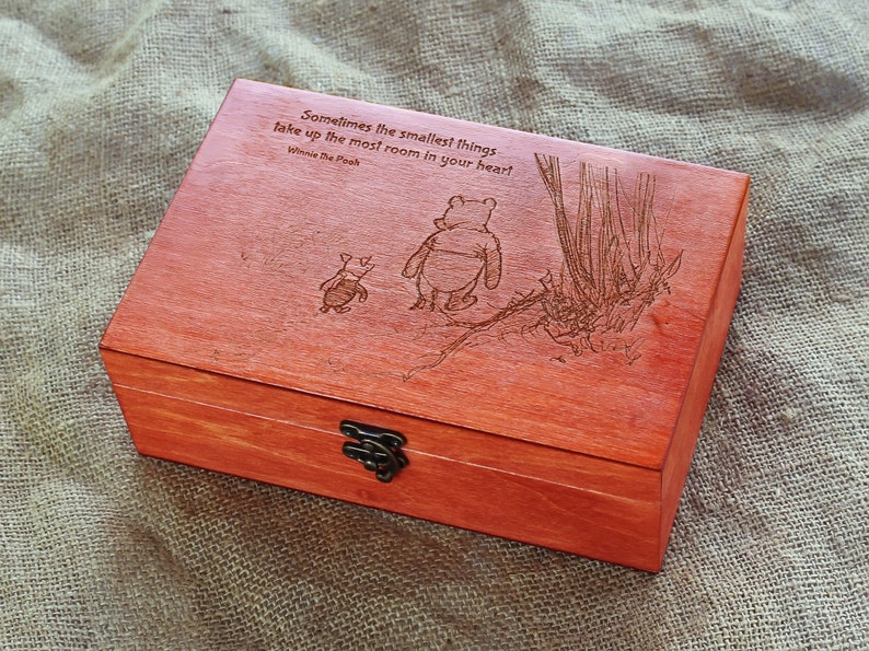 Custom Quote Wooden Box Baby Memory Box Winnie the Pooh Etsy Canada