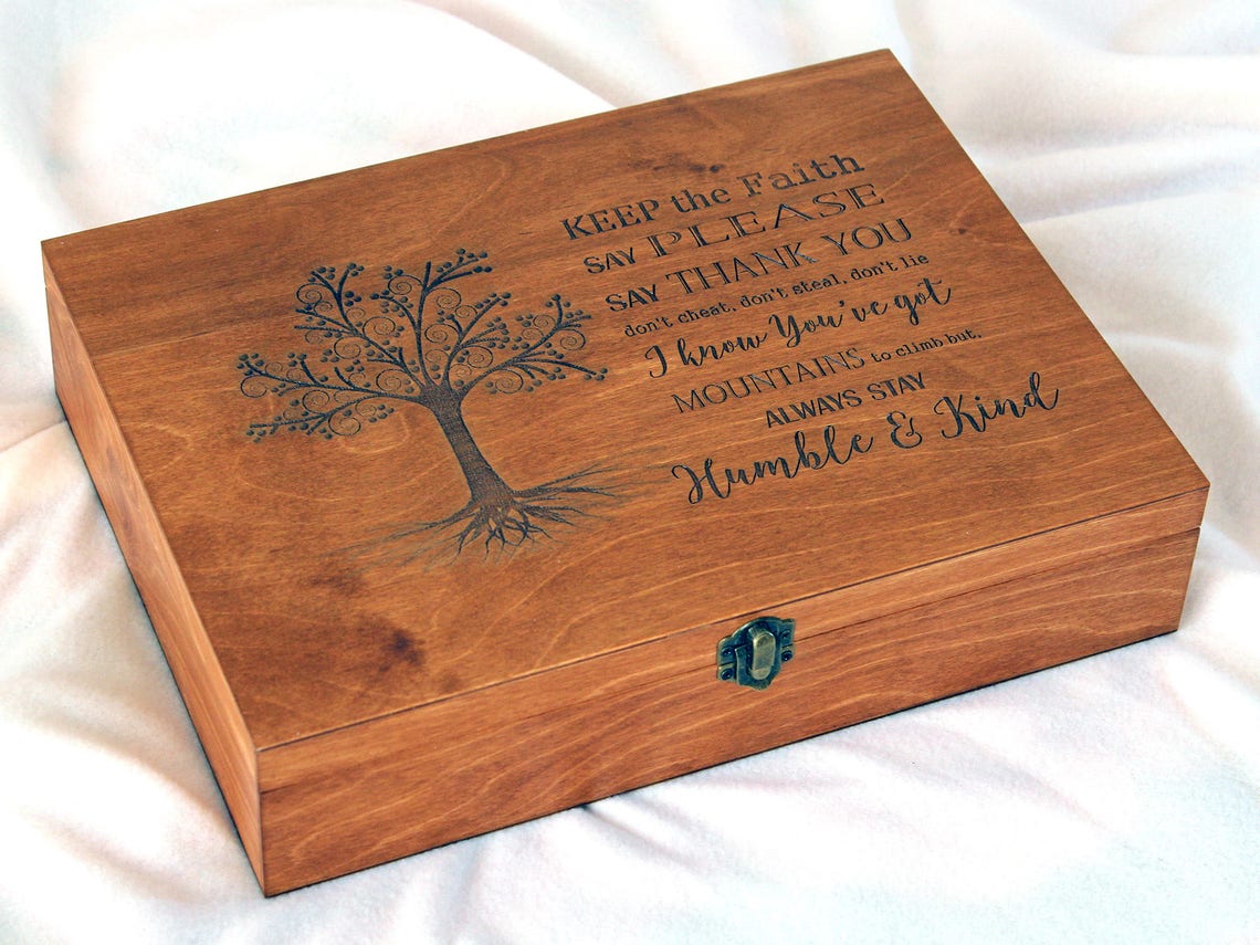 Personalized memory box Keepsake box Custom quote memory Etsy