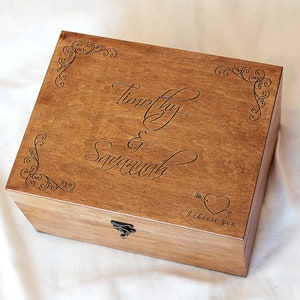 Caja de recuerdos de boda, Caja de boda personalizada, Caja de recuerdos de boda, Caja de recuerdos personalizada, Regalo de boda, Regalo de aniversario