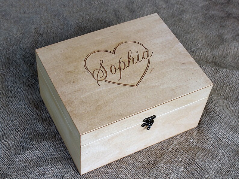 Baby Keepsake Box Custom Memory Box Personalized Baby Memory Etsy