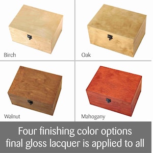 Personalized wooden box with engraved name, Custom keepsake box, Personalized pet urn image 6