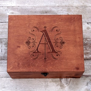 Gift for her, Custom engraved memory box, Baby keepsake box, Personalized memory box, Time capsule, First birthday gift, Wooden box