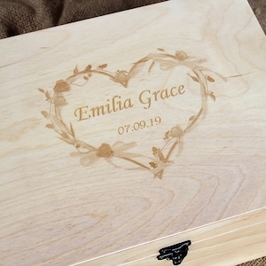 Personalized keepsake box, Custom jewelry wood box, Gift for her