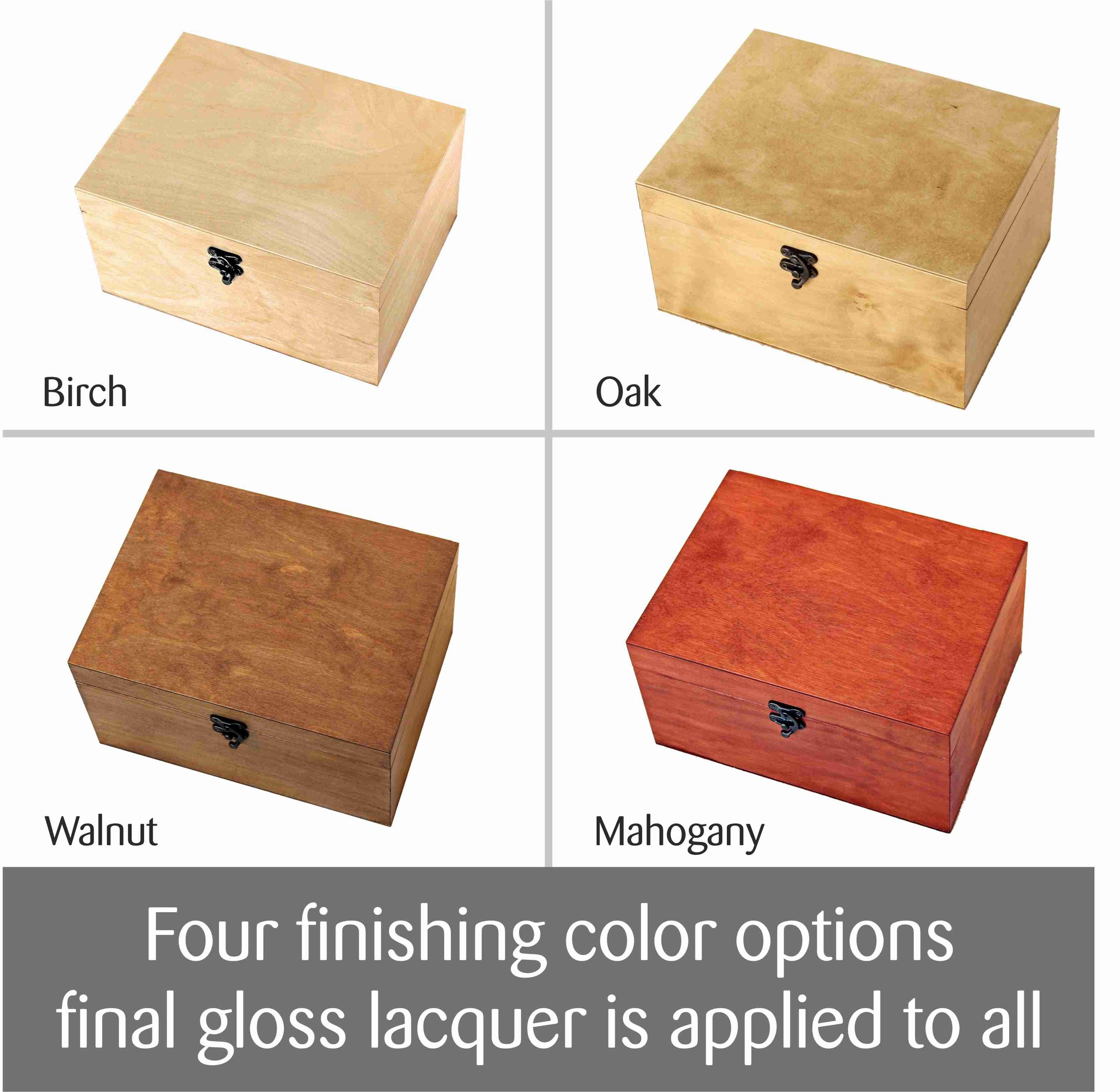 Custom Wooden Keepsake Box | Personalized Memory Chest | Engraved Gift ...