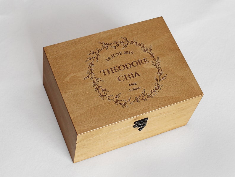 Personalized Baby Memory Box Baby Keepsake Box Custom Etsy