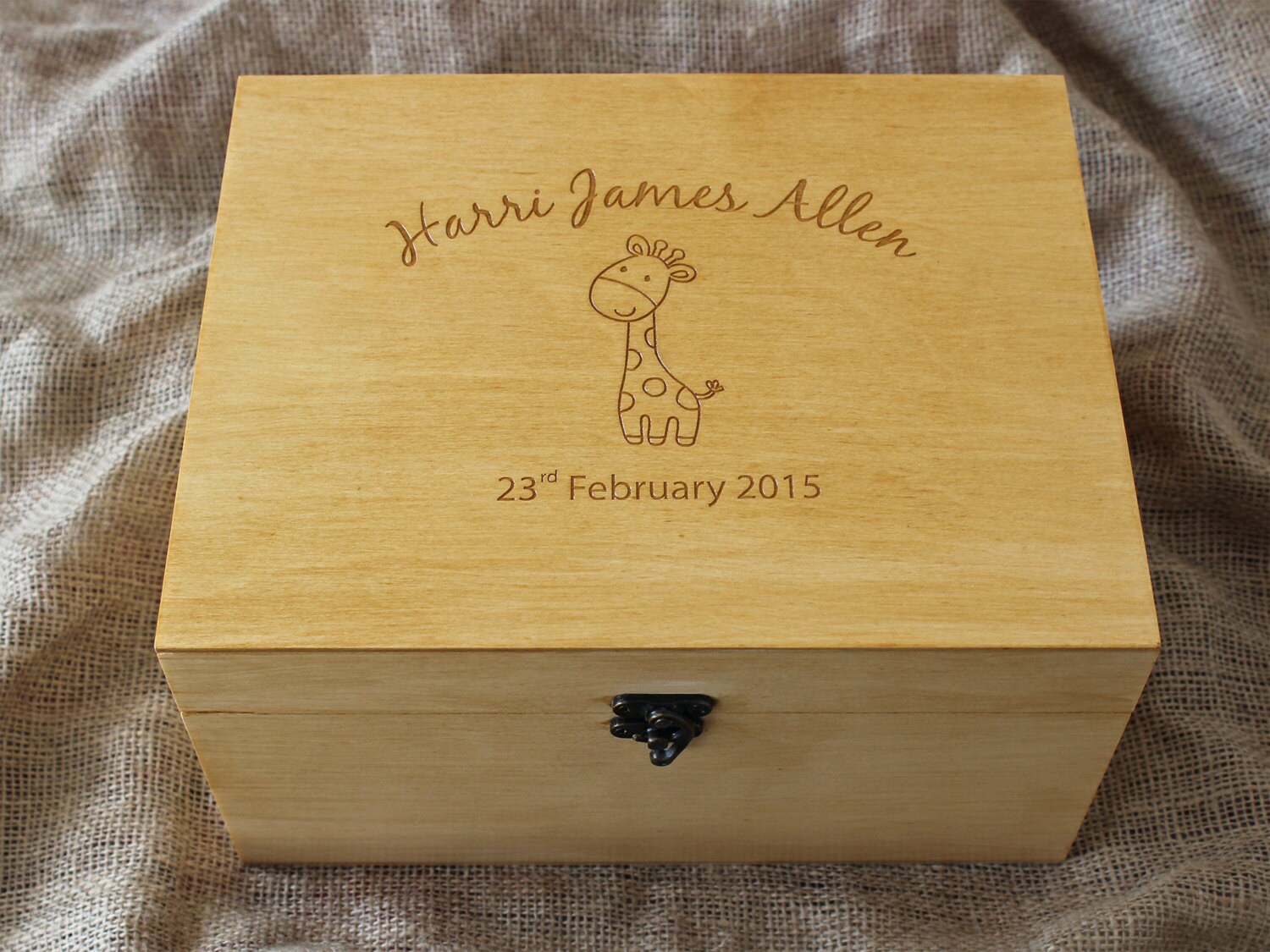 Personalized Baby Memory Box Baby Keepsake Box Giraffe Etsy