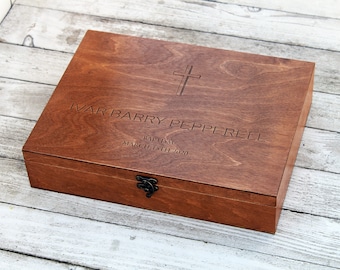 Personalized Baptism Memory Box, Baptism Gift, Custom Eengraved Box, Personalized Keepsake Box