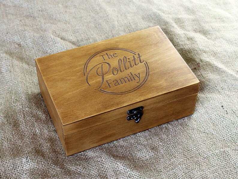 Personalized wooden box Мemory box Custom engraved jewellry Etsy