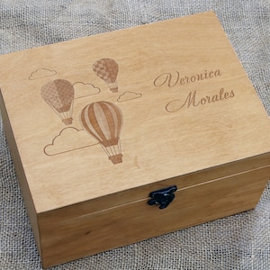 Personalisierte Andenken Holz-Box, Baby-Speicher-Box, erste Geburtstagsgeschenk, benutzerdefinierte Schmuck-Box