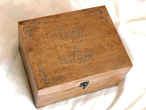 Wedding Memory Box Personalized Wedding Box Wedding Memento Etsy