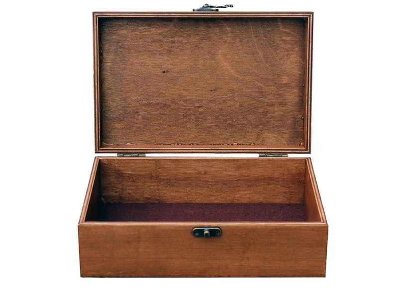 Personalized wooden box with engraved name, Custom keepsake box, Personalized pet urn image 4