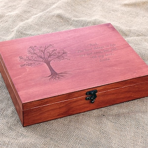 Personalized memory box, Keepsake box, Custom quote memory box, Anniversary gift, Personalized keepsake box, Gift for him