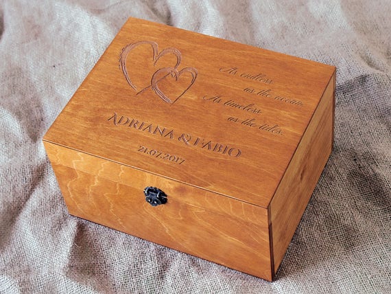 Wedding Keepsake Box Personalized Keepsake Box Custom Memory Etsy