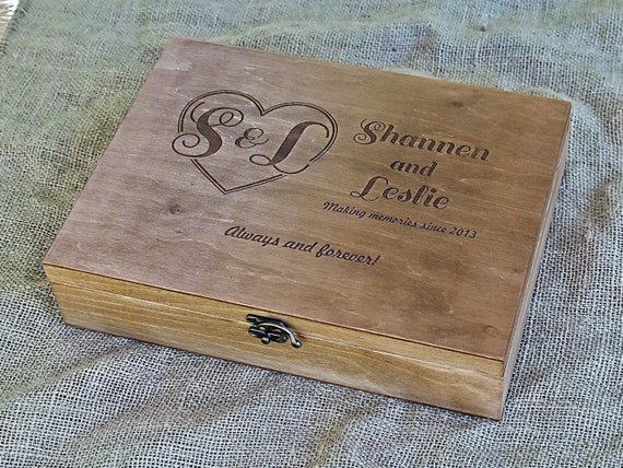 Wooden keepsake box,Jewelry box,Keepsake box wedding gift parents,Wood box with lock,Wedding gift for couple,Memory box