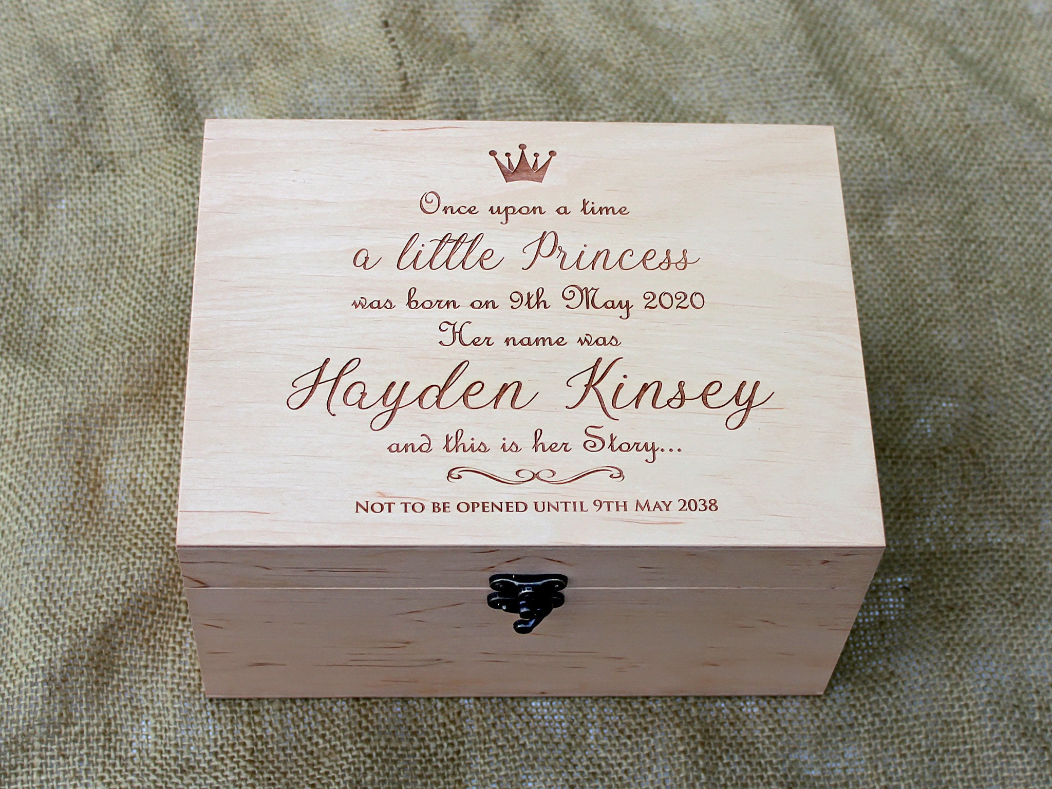 First birthday memory box Personalized wood box for baby Etsy