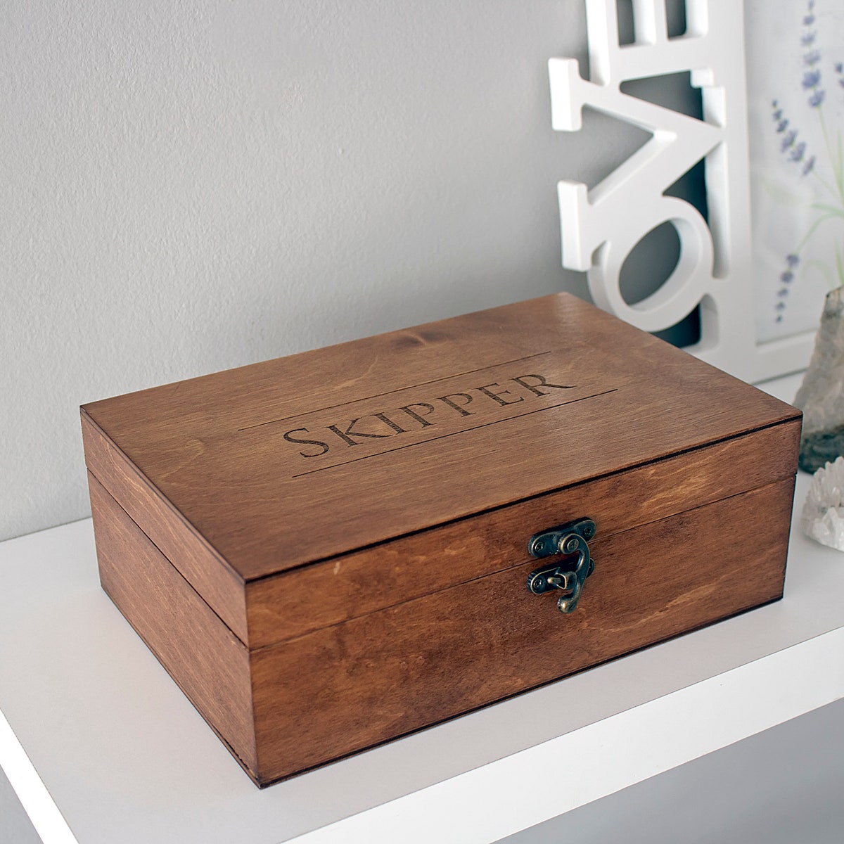 Personalized Wooden Memory Box With Engraved Name- Etsy