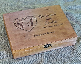 Wedding Memory Box, Personalized Wedding Box, Wedding Memento box, Custom  Keepsake Box, Personalized Wooden Box, Couple anniversary gift