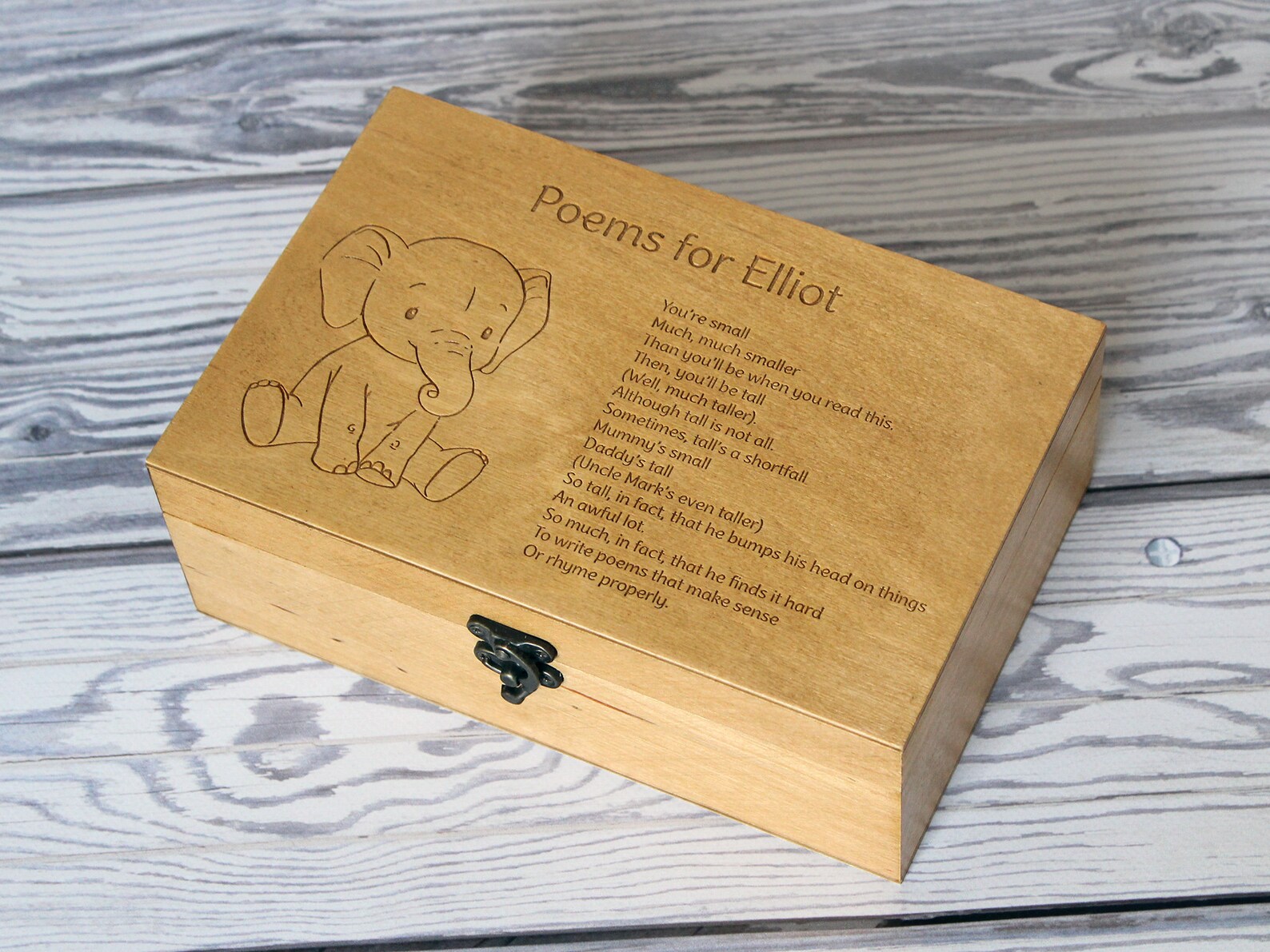 Child Memory Box Poem Engraved on Wooden Box Engraved Quote Etsy