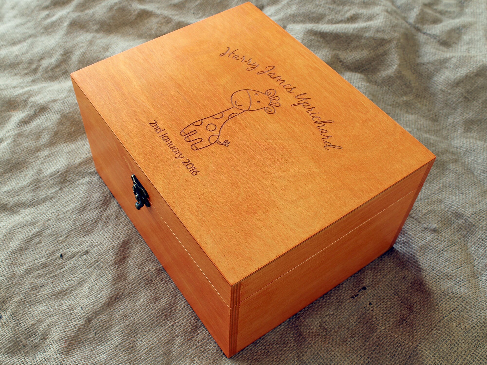 Personalized Baby Memory Box Baby Keepsake Box Giraffe Etsy