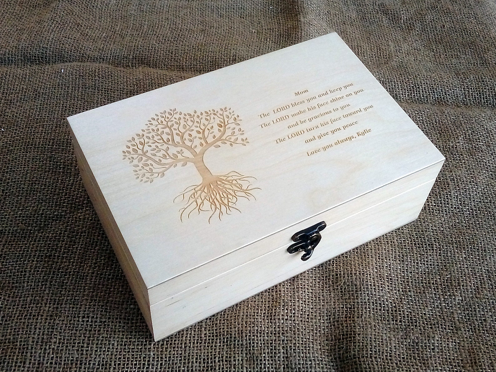 Custom Quote Wooden Box Custom Memory Box Engraved Quote Etsy