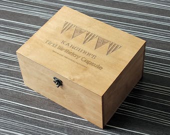 Cápsula del tiempo, caja de memoria personalizada del bebé, caja de recuerdo del bebé, caja de memoria personalizada, caja de recuerdo personalizada