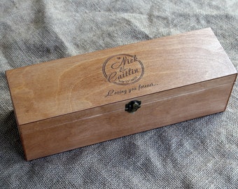 Wine Box, Personalized Wine Box, Personalized Wedding Gift, Custom Engraved Wedding Wine Box, Gift for him