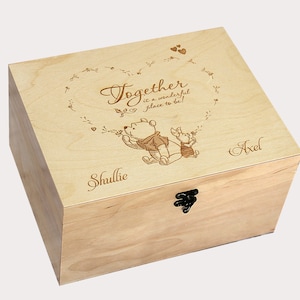 Winnie the Pooh Spruch auf Holzkiste - Together is a wonwull place to be