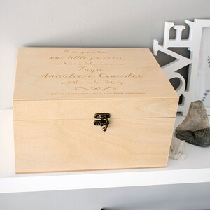 Baby first birthday time capsule, Keepsake box for babies and kids, Personalized memory wood box, New mom gift