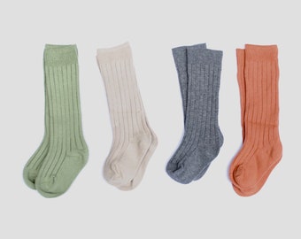 Toddler Knee High Socks, Vintage Socks,Fall Ribbed Socks, School Socks,Wormers