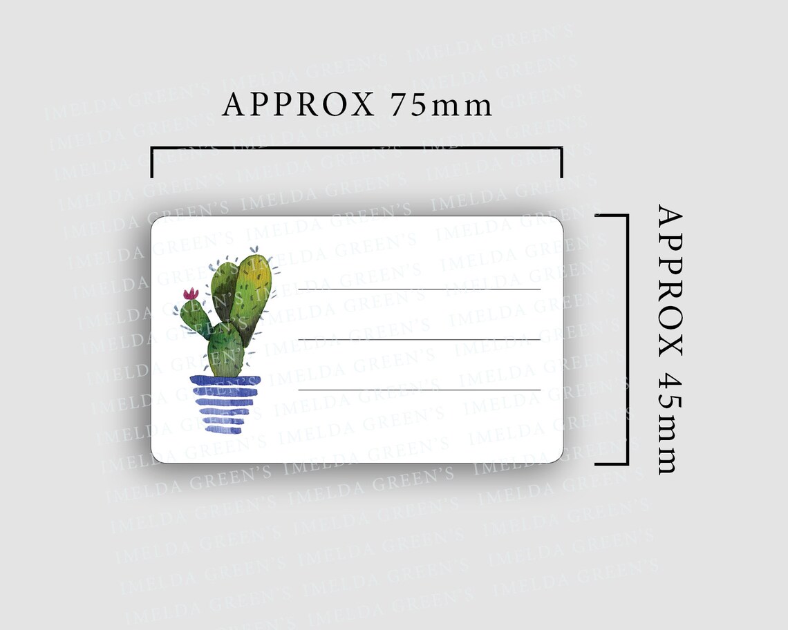 Printable Name tags for school Cactus name tag for kids | Etsy