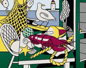 Cape Cod Still Life II, 1973 by Roy Lichtenstein - Gallery Art Print - 27 x 27 in. - Out of Print - FREE SHIPPING