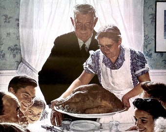 Freedom to Worship Norman Rockwell Rare Art Print From the Four ...