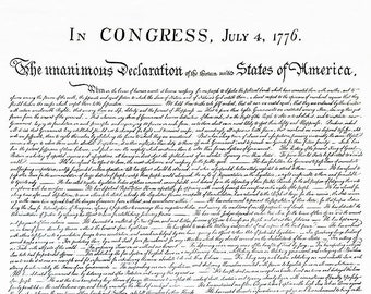 Declaration of Independence, July 4, 1776