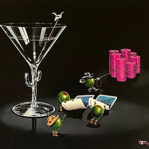 POCKET ROCKETS by Michael Godard - unstretched art canvas