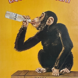 Evangelisti Liquore da Dessert, 1925 by Carlo Biscaretti de Ruffia - Humorous Vintage Art Print - FREE SHIPPING within Continental USA