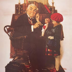 Norman Rockwell Doctor and Doll Print - Etsy