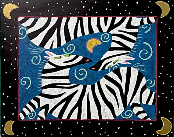 ZEBRAS IN SPACE by Nancy Coffelt - Etsy
