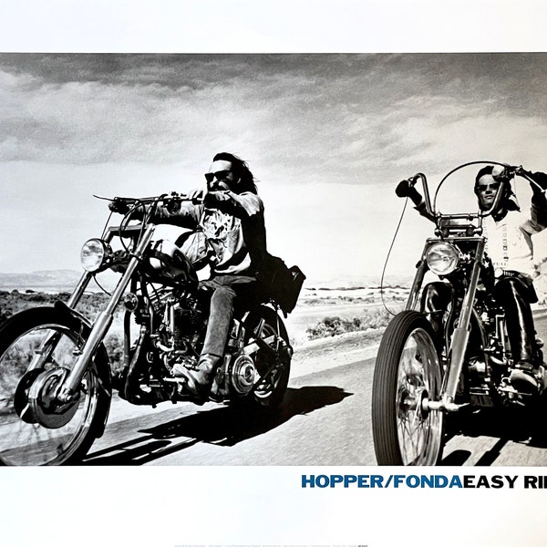 Hopper / Fonda - Easy Rider. -  rare Art Print