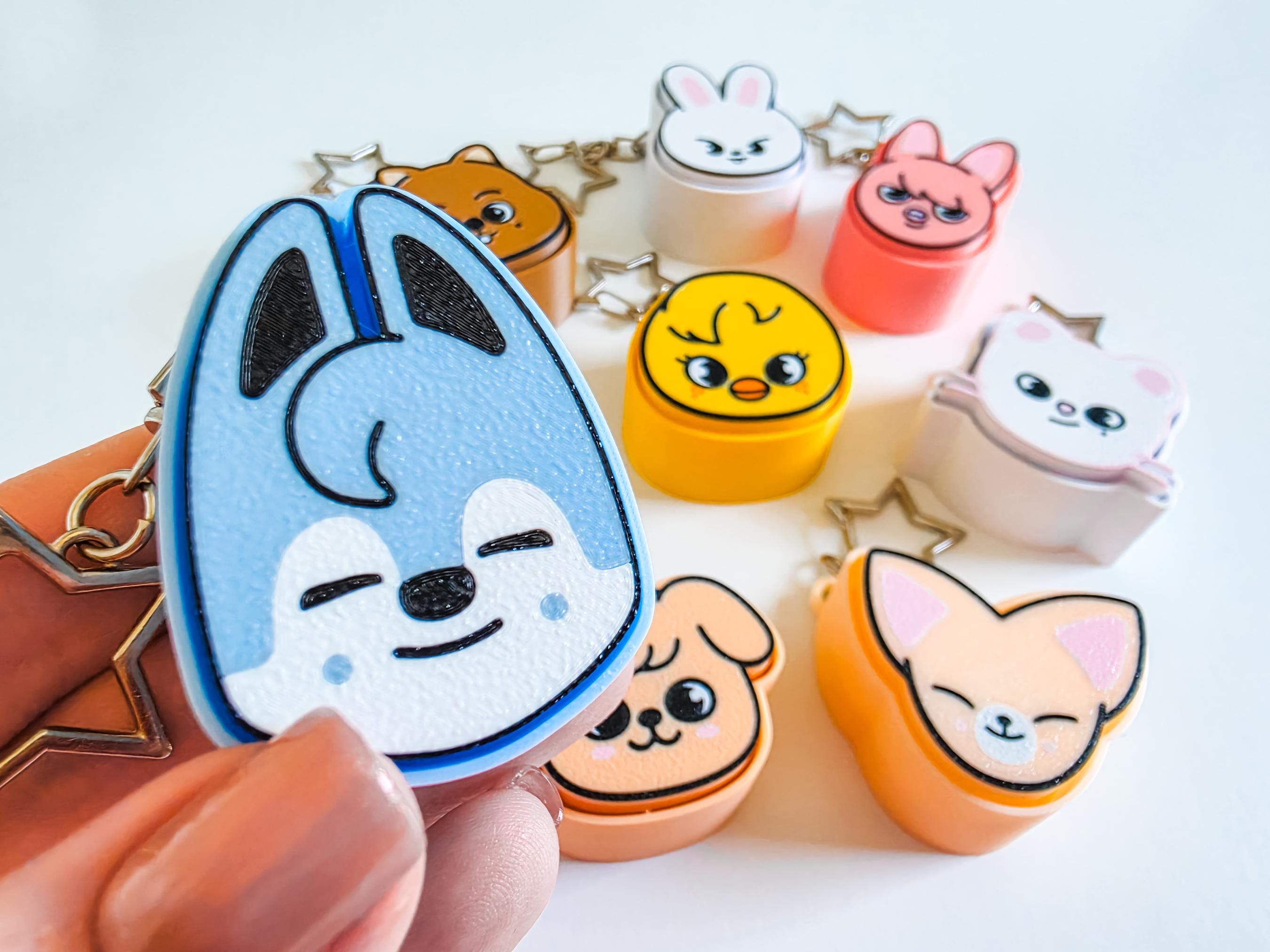 Stray Kids SKZOO Fidget Clicker Keychain, Cute Stress Relief