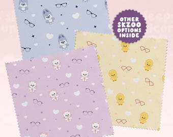 Paño de limpieza para gafas con estampado SKZOO, limpiador de vidrios Stray Kids, artículos de Kpop