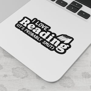 I Love Reading Smut Sticker, Romance Novel fan gift, funny book sticker, smutty book club gift, Sticker for Book Lovers image 3